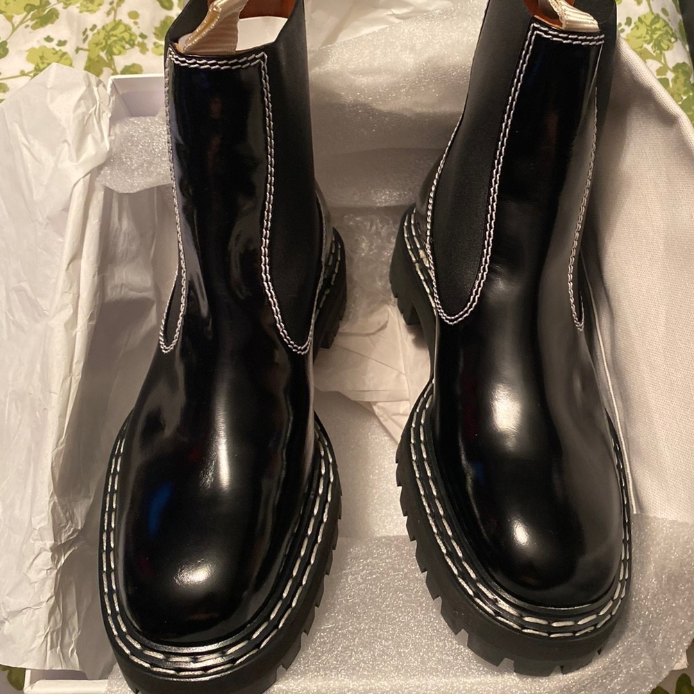 Proenza schouler patent leather Chelsea boots NWT